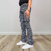 Fashion street style cashew flower trousers
