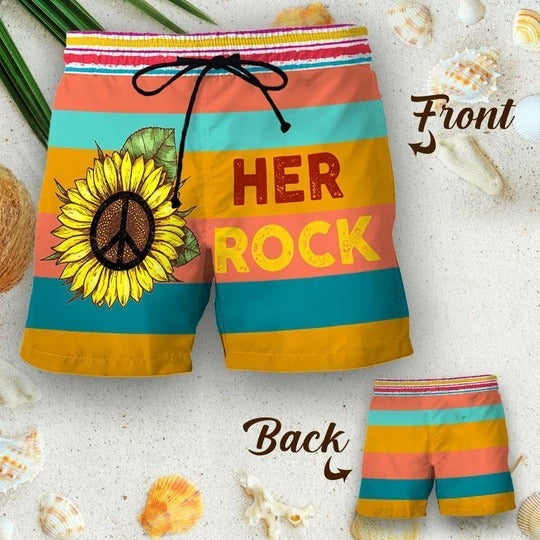 Couples Sunflower Men's Shorts
