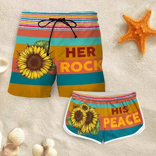 Couples Sunflower Men's Shorts