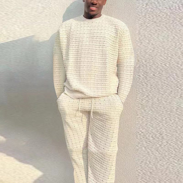 Men's Fashion Knitted Loose Casual Suits