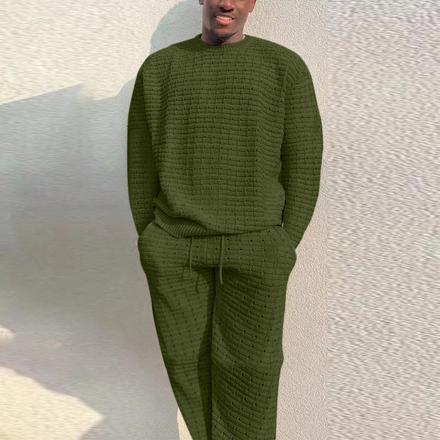 Men's Fashion Knitted Loose Casual Suits