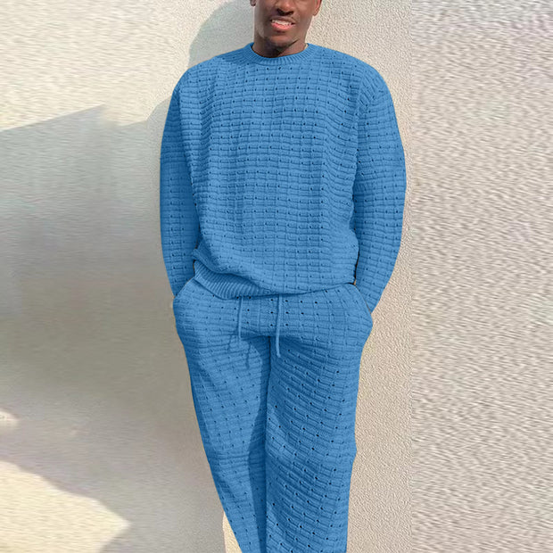 Men's Fashion Knitted Loose Casual Suits
