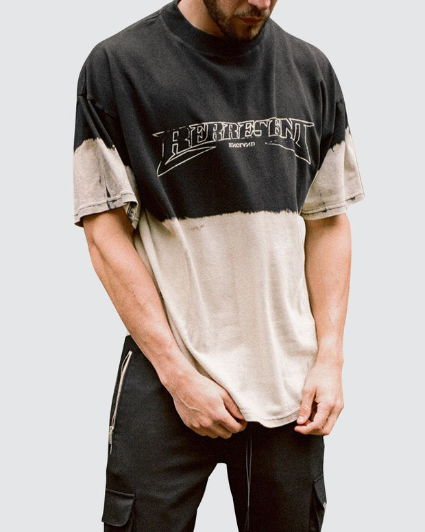 Personalized fashion color matching printed T-shirt men