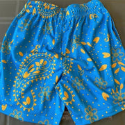 Cashew Flower Fashion Cross Print Street Shorts