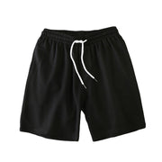 Loose casual solid color five-point pants