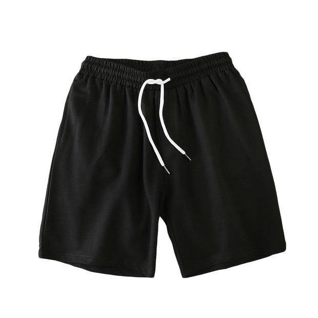 Loose casual solid color five-point pants