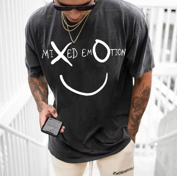 Smiley Graphic Print Short Sleeve T-Shirt