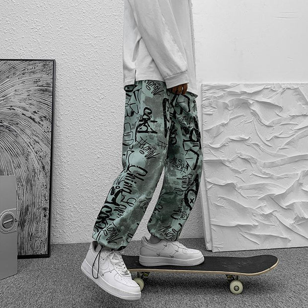 Drawstring drawstring sports casual pants