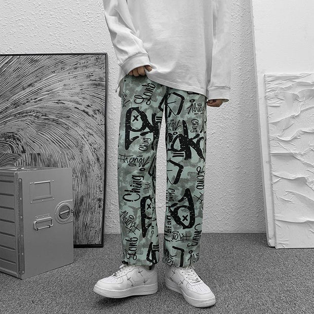 Drawstring drawstring sports casual pants