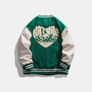 Embroidered casual street home lovers baseball jacket