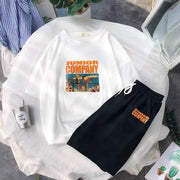 Summer T-shirt couple short-sleeved loose casual tide brand suit