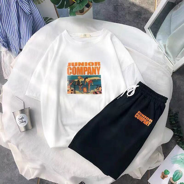 Summer T-shirt couple short-sleeved loose casual tide brand suit