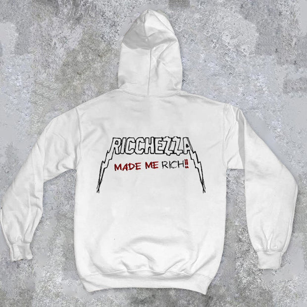 Fashion printed long-sleeved hoodie