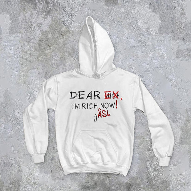 Fashion printed long-sleeved hoodie