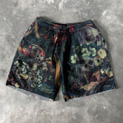 Skull Print 5 Inseam Shorts