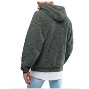 2020 autumn and winter plush plush hooded men's sweater jacket