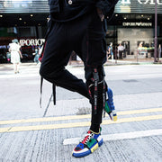 Streamer overalls trendy men loose hip-hop pants men