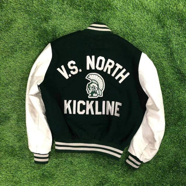 Burning skull roman warrior street baseball jacket
