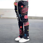 Retro Astronaut Casual Street Flare Pants