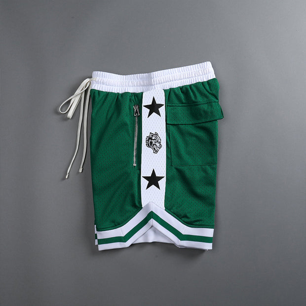 Men's mesh fitness sports shorts