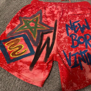 Stylish Graffiti Casual Pattern Loose Athletic Shorts