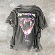 Men's short-sleeved T-shirt with python print