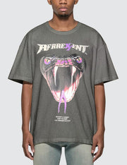 Men's short-sleeved T-shirt with python print