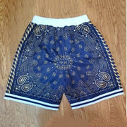Street style cashew flower straight-leg micro stretch track pants
