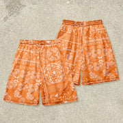 Men's casual pants cashew floral creative printing leisure vacation beach pants