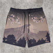 Tide brand art retro print casual shorts