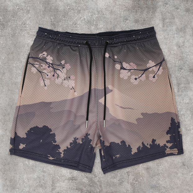 Tide brand art retro print casual shorts