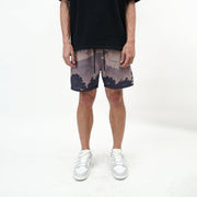 Tide brand art retro print casual shorts