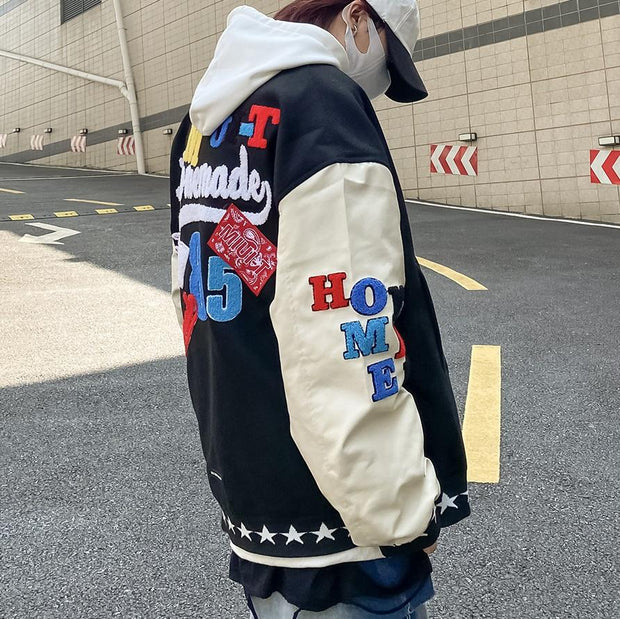 Casual Hip Hop Punk Baseball Rugby Jacket
