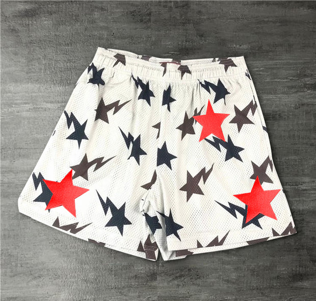 Contrast Print Street Shorts