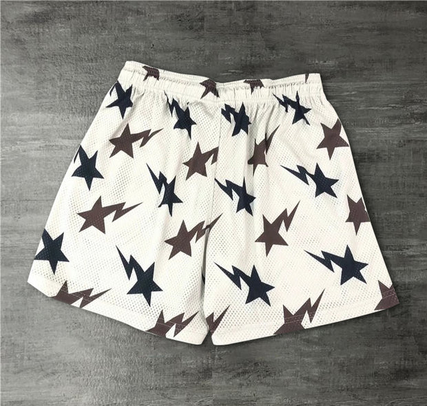 Contrast Print Street Shorts