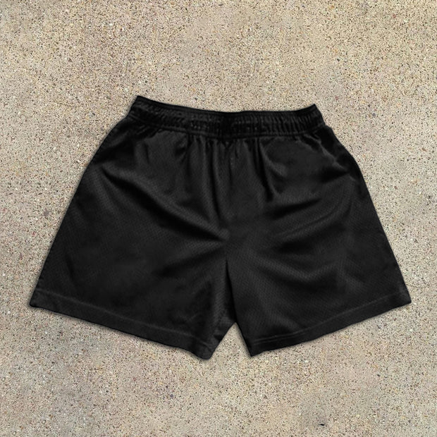 Butterfly Graphic Print Elastic Shorts