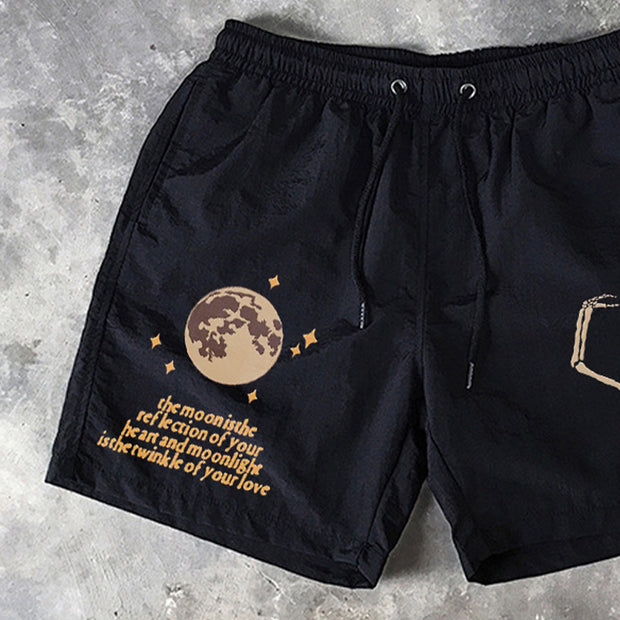 Skull Print 5 Inseam Shorts