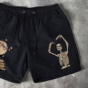 Skull Print 5 Inseam Shorts