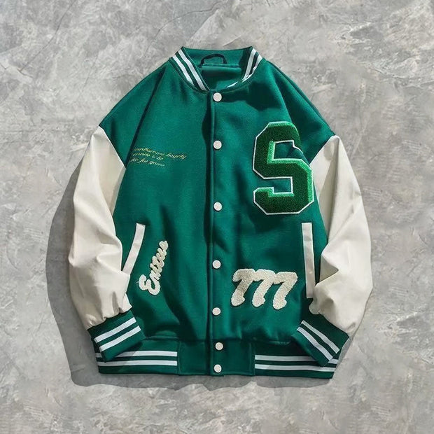 Autumn and winter color matching jacket