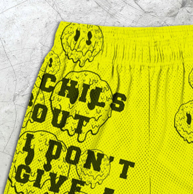 Smiley Graphic Print Elastic Short Sleeves