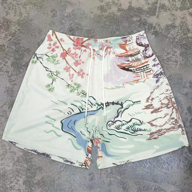 Art painting pattern fashion street shorts