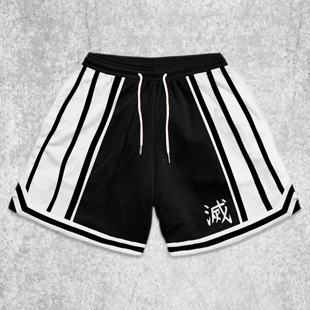 Men's Casual Print Panel Shorts
