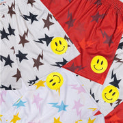 Five-pointed star smiley print street shorts