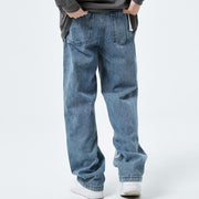 Skull Fashion Print Personalized Loose Jeans