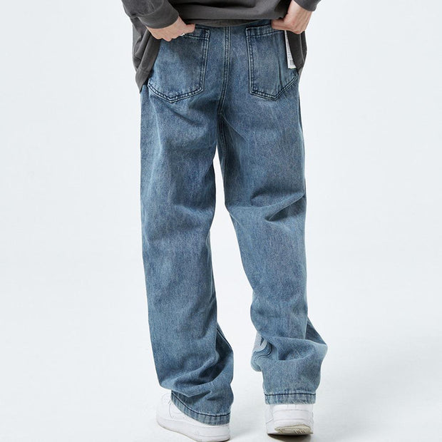 Skull Fashion Print Personalized Loose Jeans