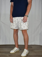 Casual cashew-print street-style track shorts
