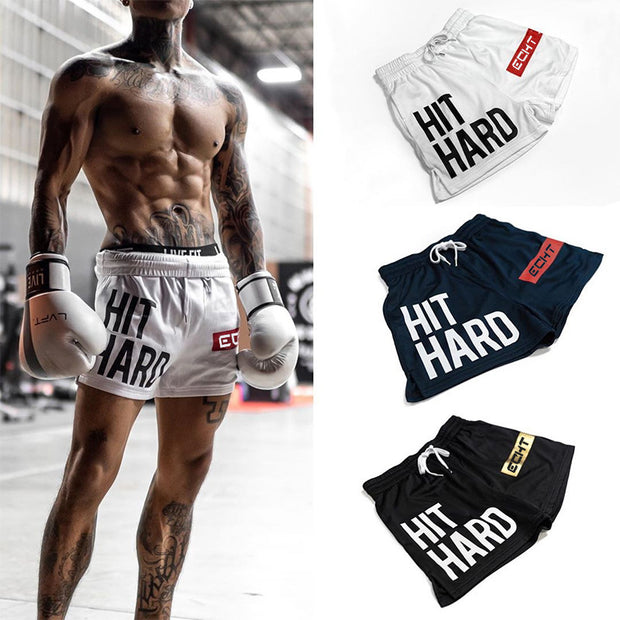 Quick-drying sports shorts men's mesh stretch fitness outdoor running training beach pants