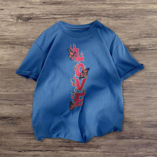 LOVE retro print short-sleeved T-shirt