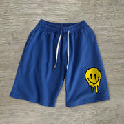 Personalized casual smiley print shorts