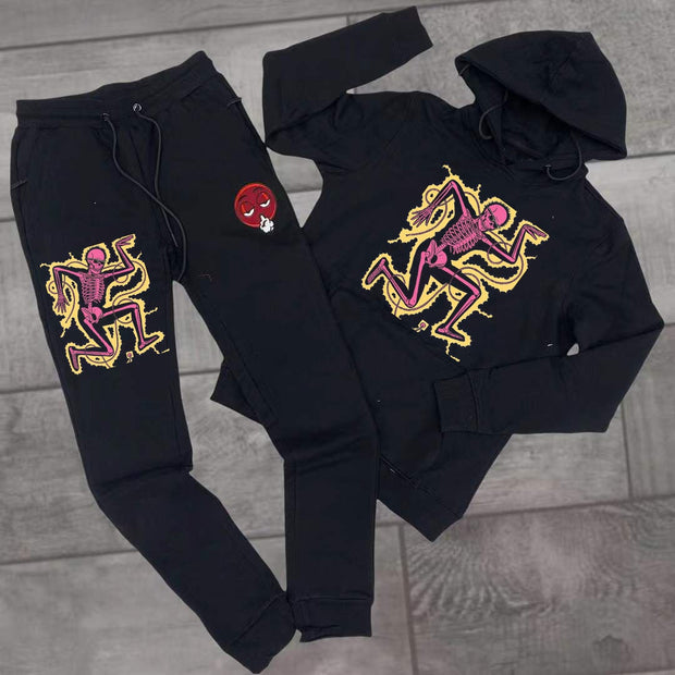 Balanced casual street sports home plus velvet suit